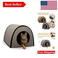 K H Thermo Mod Kitty Shelter Heated Outdoor Cat House - Insulated, Waterproof...