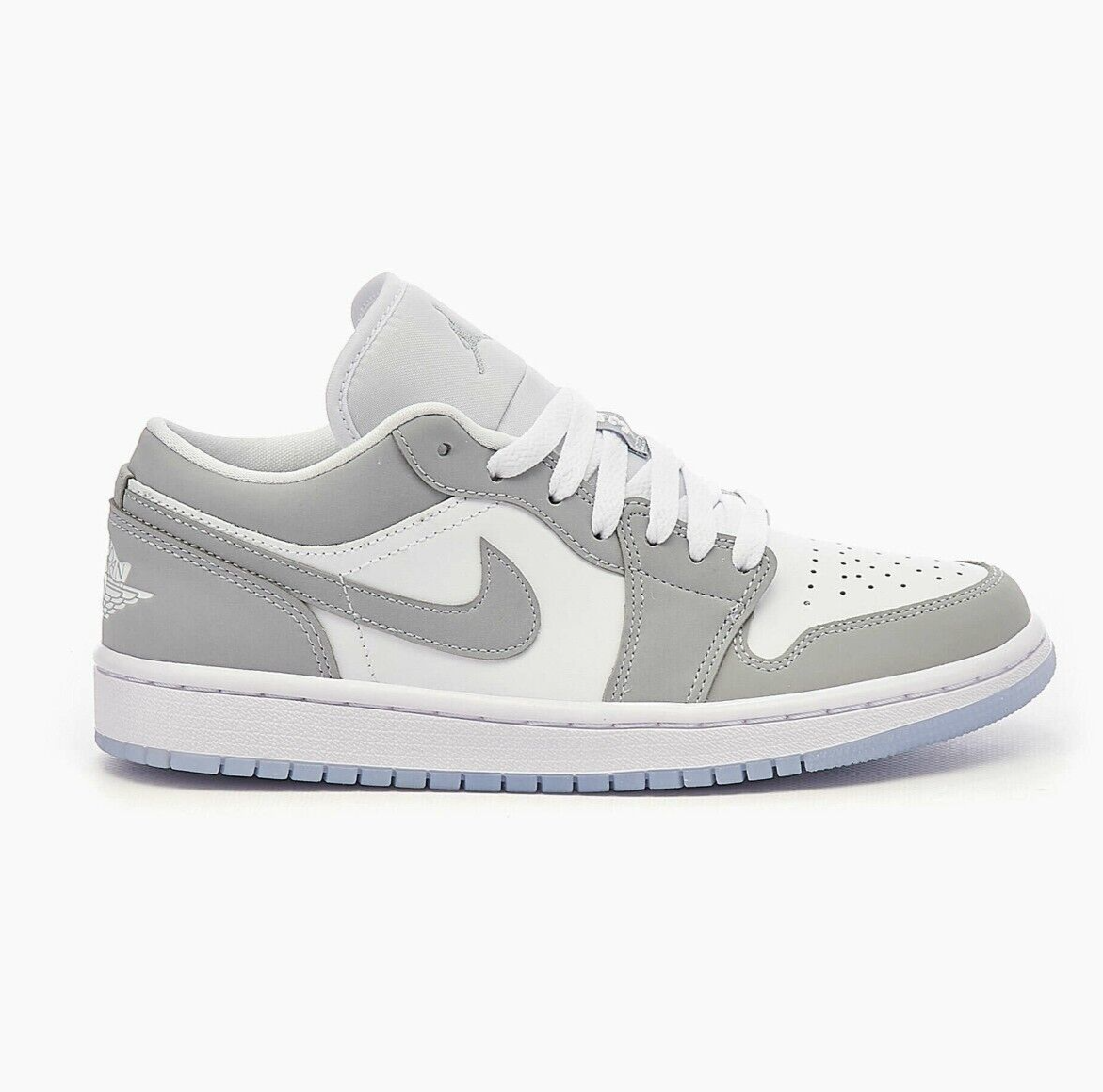 Nike Air Jordan 1 Low Wolf Grey Aluminum Women's Sizes Nike Air Jordan 1 Low Wolf Grey Aluminum Women's Sizes