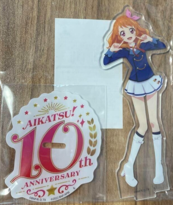 Japanese anime Aikatsu! acrylic stand Akari Ozora 10th anniversary