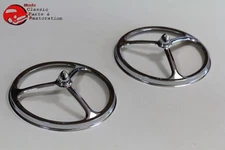 7" Lucas Tri Bar Bullet Head Light Bulb Trim Cover Custom Truck Hot Rat Rod Pair