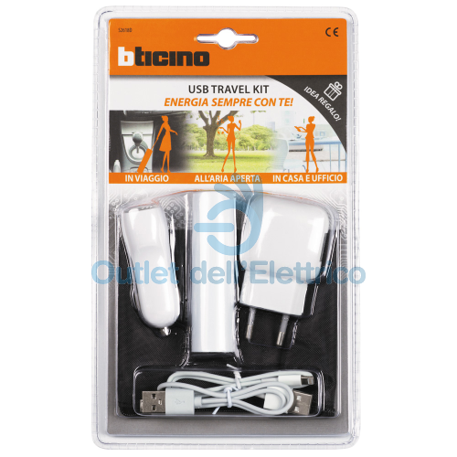 BTICINO S2618D USB TRAVEL KIT CON POCHETTE
