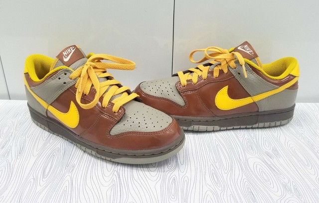 EXCLUSIVE CUSTOM NIKE ID DUNK LOW BROWN/YELLOW 312221-993 Men's Size 8 2007 | eBay
