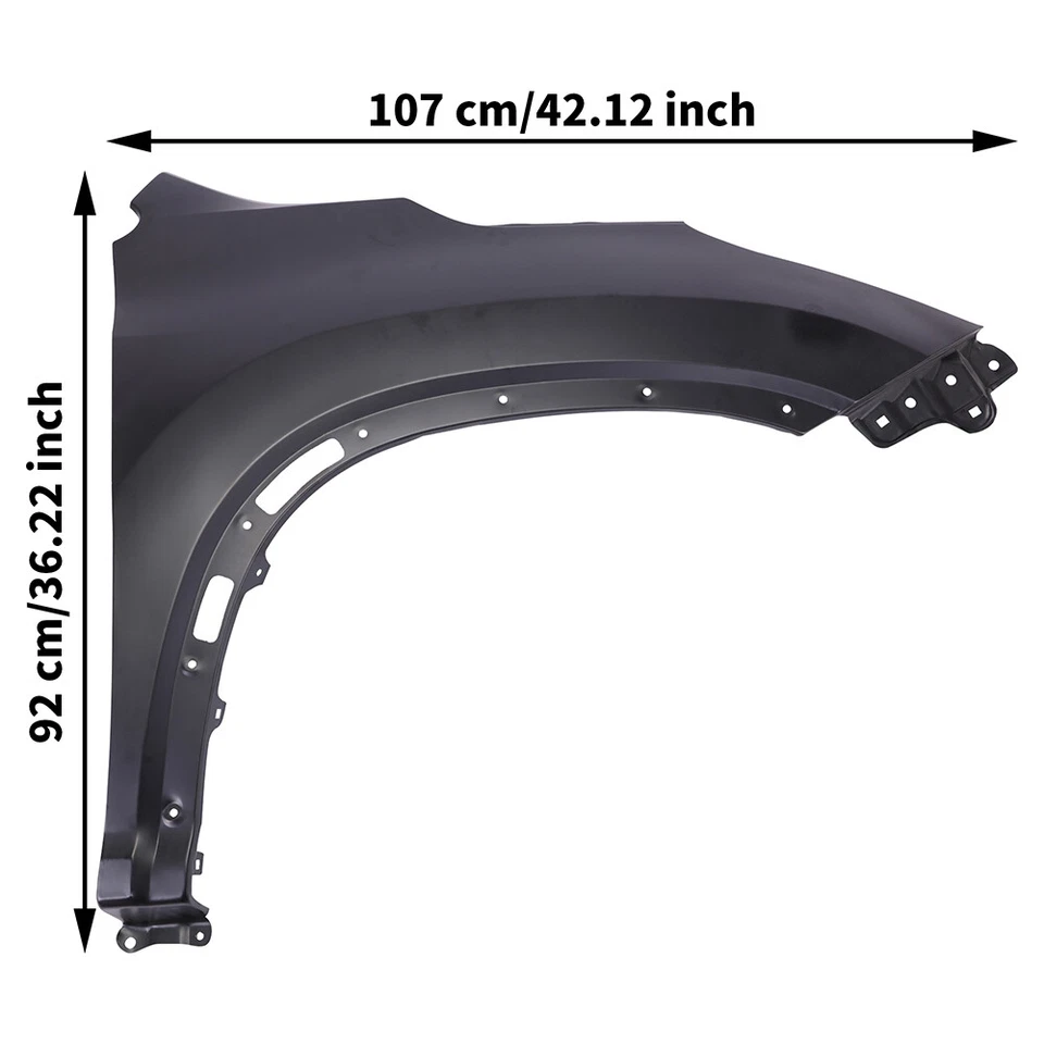 New Passenger Side Fender For 2014-2019 Toyota Highlander TO1241251 538010E110 - Image 2 of 4