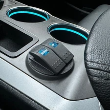 2011-19 Ford Police Interceptor Utility Round Switch Mount Center Console Pocket