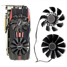 Pair Fans Cooler For ASUS 280X 290 290X 390 390X 780Ti 790 980 970 HQ FD9015U12S