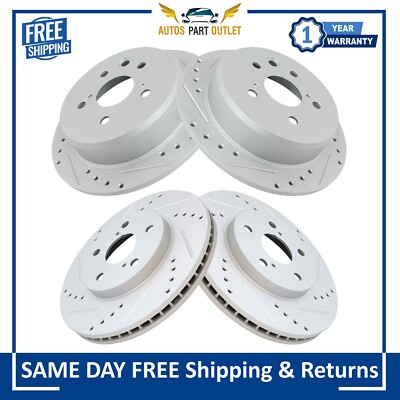 New Drilled Brake Rotor Set Fits For 2006-2008 Lexus IS250