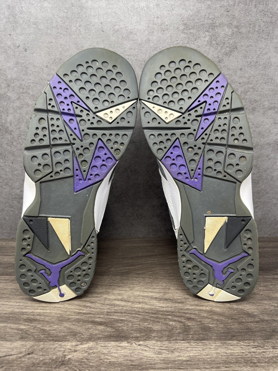 Air Jordan 7 Retro Size 8 Mens Flint Grey Nike White Purple