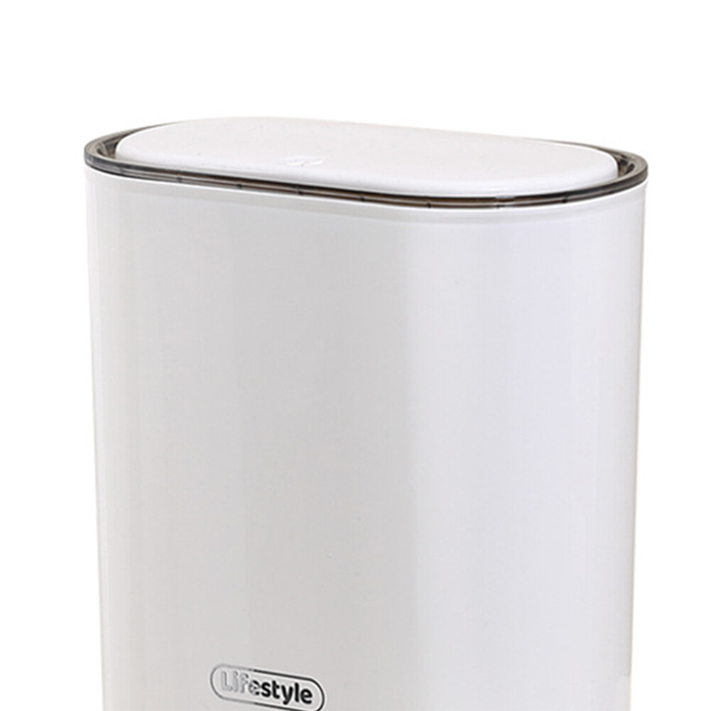 Wastebasket Narrow Seam Dsign with Lid for Coffee Table Bathroom (Grey