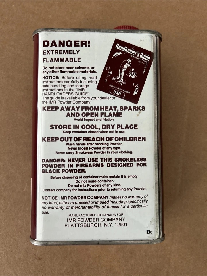 CONTENEDOR DE POLVO SIN HUMO IMR 4350 VINTAGE Foto 4 de 4