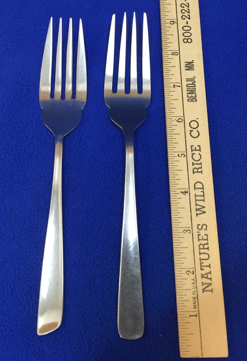 Cold Meat Serving Forks Stainless Steel HP Japan Flatware Lot of 2
