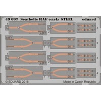 MW22 Eduard 49097 Seatbelts Raf Early Steel 1/48 Pe Set For
