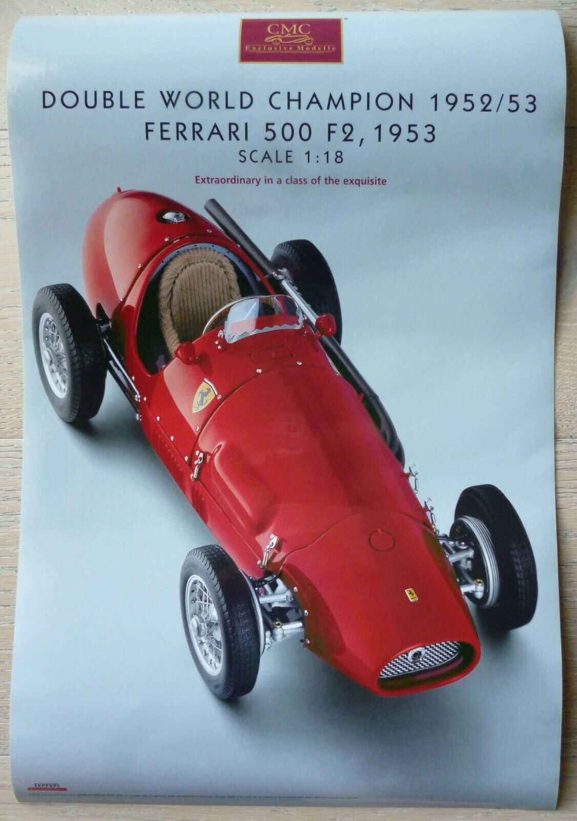 CMC dealer shop window poster Ferrari 500 F2 1953 mint condition