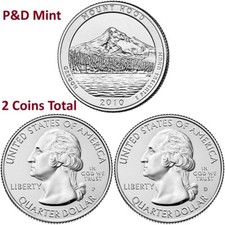 2010 P&D MOUNT HOOD OREGON NATIONAL STATE PARK QUARTER SET 25 CENT MT ATB PD