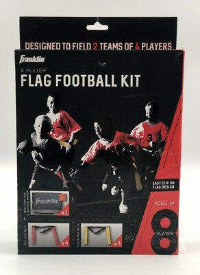 Franklin Flag Football Kit 8 Player-Clip on Flag and Mesh Carry Bag- New 