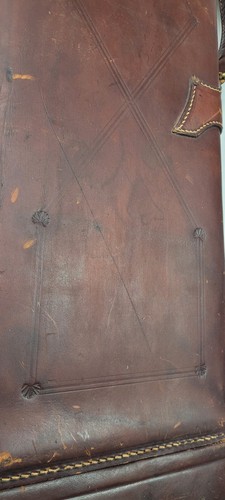 Vintage Red Head Brand Tooled Leather Brass Leg-O-Mutton Take Down Shotgun Case - Picture 3 of 15