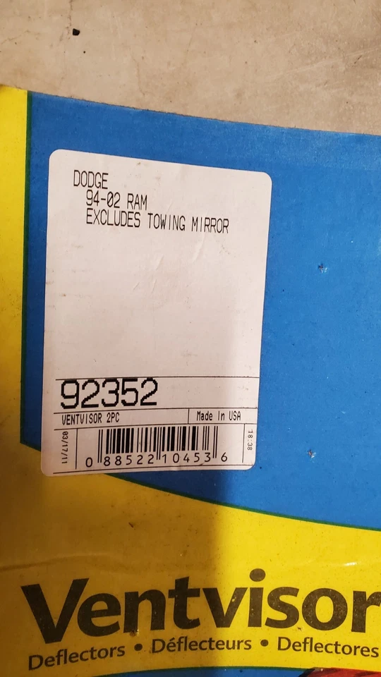 Deflectores de ventana con cinta adhesiva para Dodge Ram 2500 94-02 SIN TALADRAR Foto 2 de 2