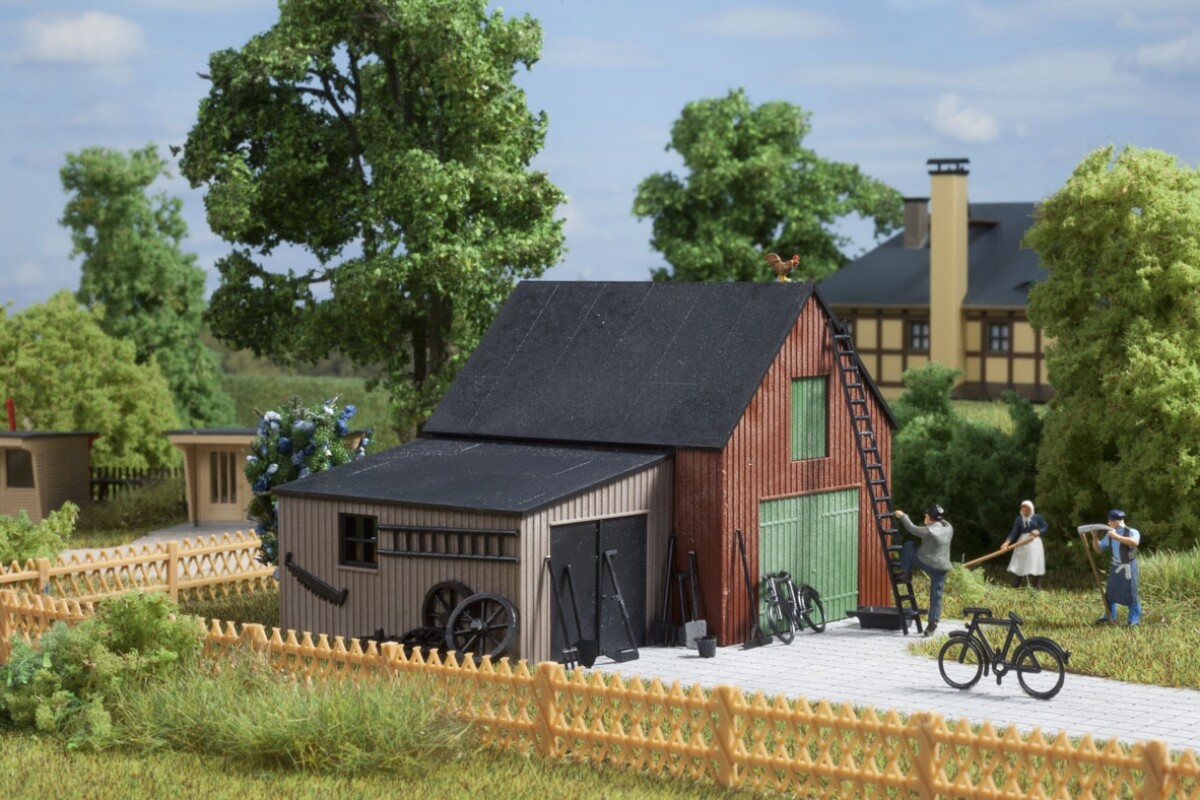 Auhagen 11408 H0 Lagerschuppen mit Garage  NEU OVP: