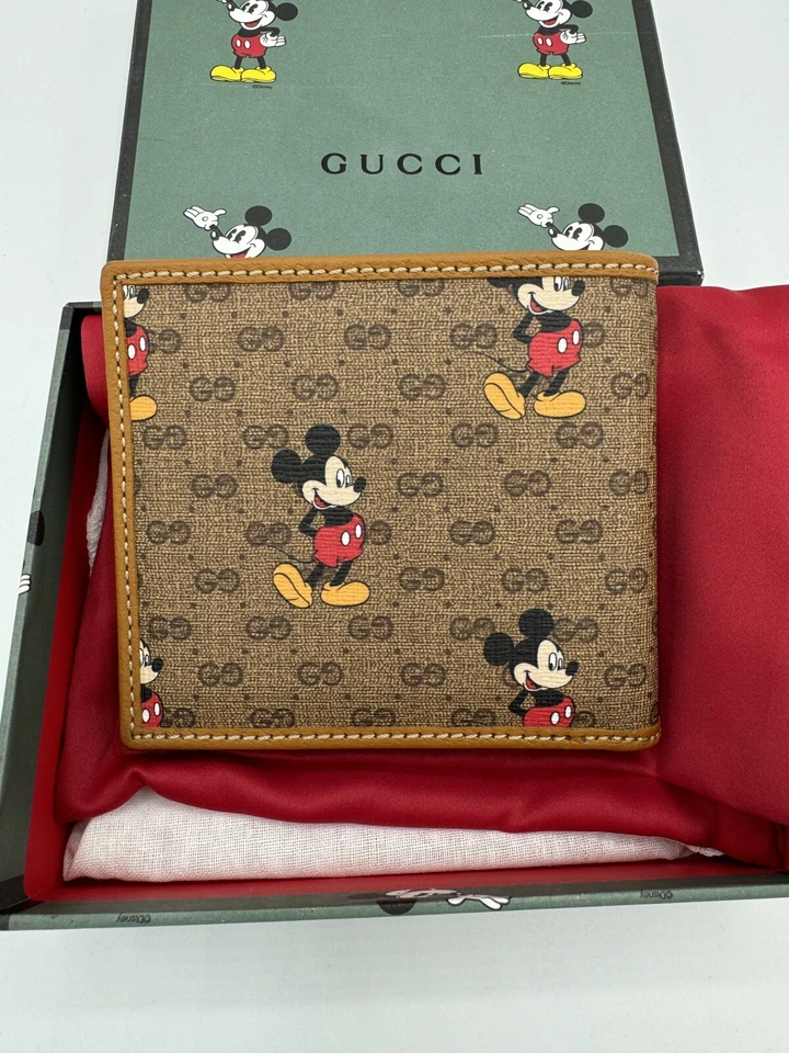Gucci x Disney Vintage GG Supreme Mickey Mouse Bifold Wallet - Image 2 of 4