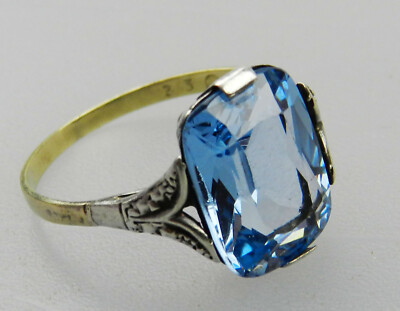 333er Goldring mit blauem Spinell - R239