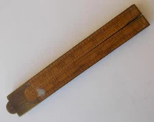 Vintage Stanley Brass Bound Boxwood Four-Fold 24" Rule Ruler No.52