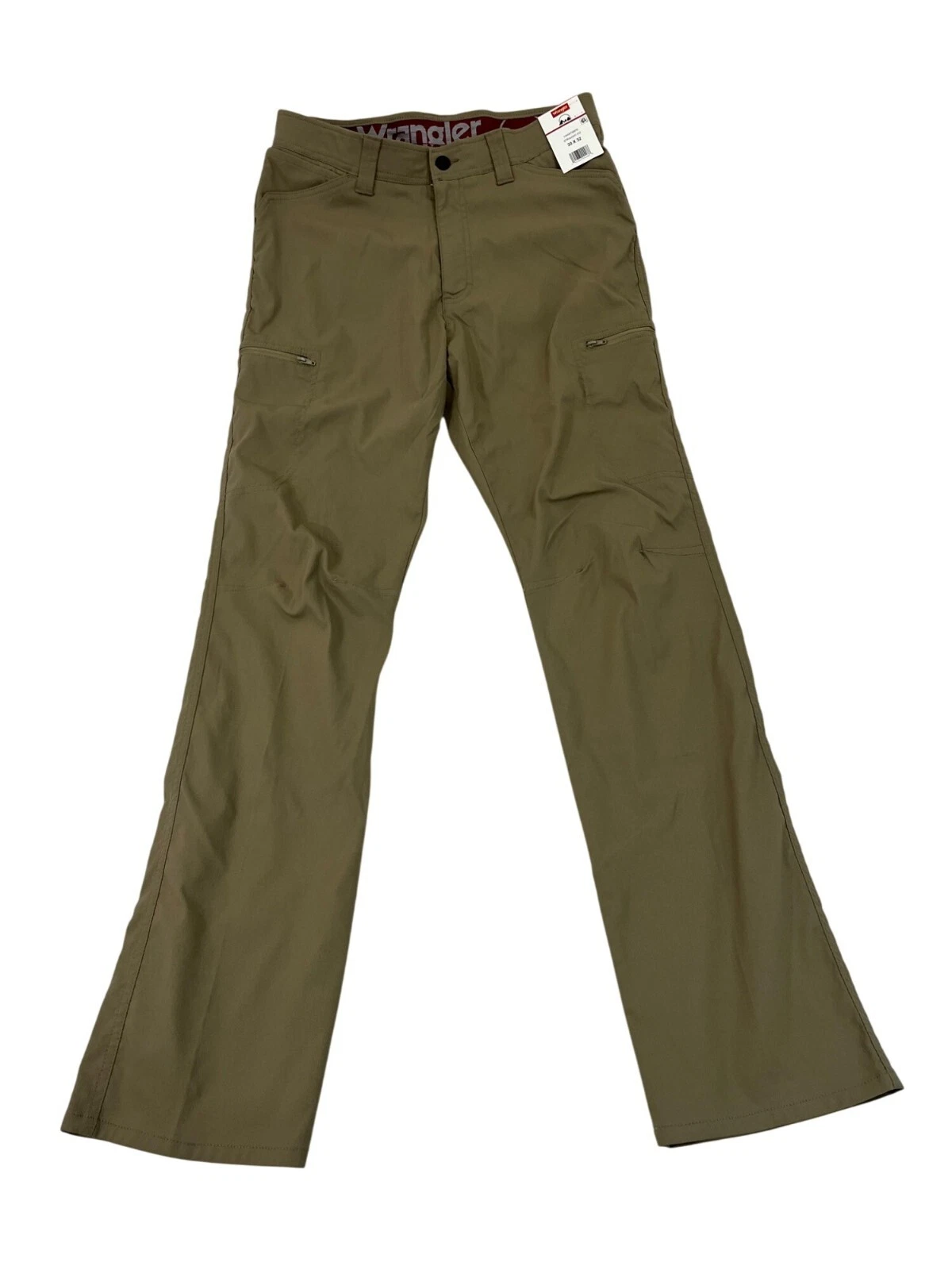 Wrangler Mens Cargo Pants Straight Fit Tan Relaxed Fit Outdoor Hiking Size 30X3