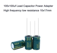 100v100uf Lead Capacitor Power Adapter High frequency low resistance 10x17mm