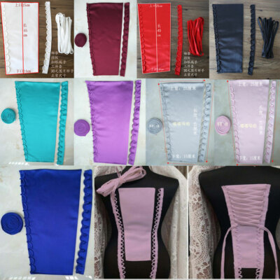 Wedding Dresses Corset Kit Back Panel Satin Straps Loops Zipper Replacement