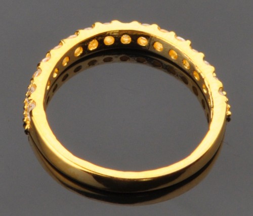 0.25Ct D/VVS1 Round Shape Women's Anniversary Band In 14KT Yellow Gold - Bild 6 von 8