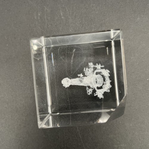 Laser Etched Lighthouse with Birds Paperweight Cube - Clear Decorative Square - Picture 6 of 9