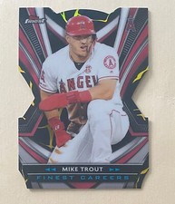 2021 Finest Career Die Cuts Kintsukuroi Black&Gold Refractors Mike Trout #P6541