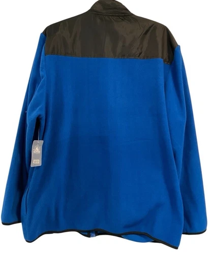 Disney Store Mens Sz XL Mickey Mouse Fleece Qtr Zip Men's Jacket Blue Black NWT image 3