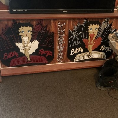 Betty Boop Decorative Wooden Bench with Animation Art Panels Fleischer Studios