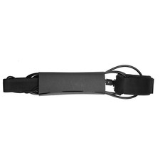 TPU 6ft 5.5mm Surf Ankle Leash With Hook And Loop Closure black