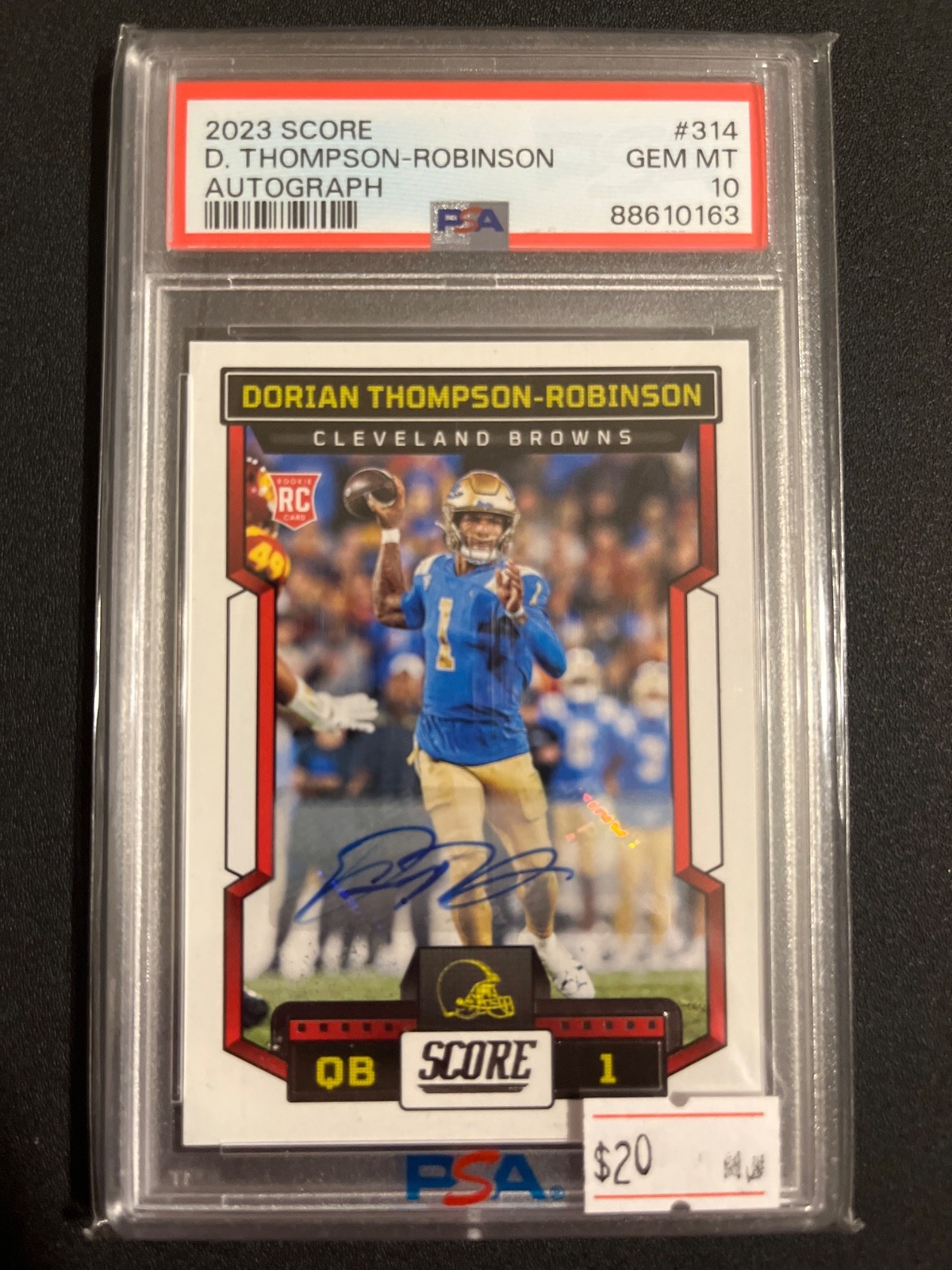 Dorian Thompson-Robinson Panini Score #314 Autograph