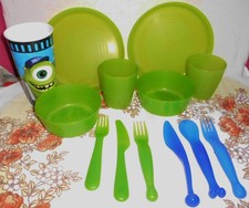 Kindergeschirr ikea Kinder Besteck 13 Teil. Besteck + Teller +Trinkbecher grün