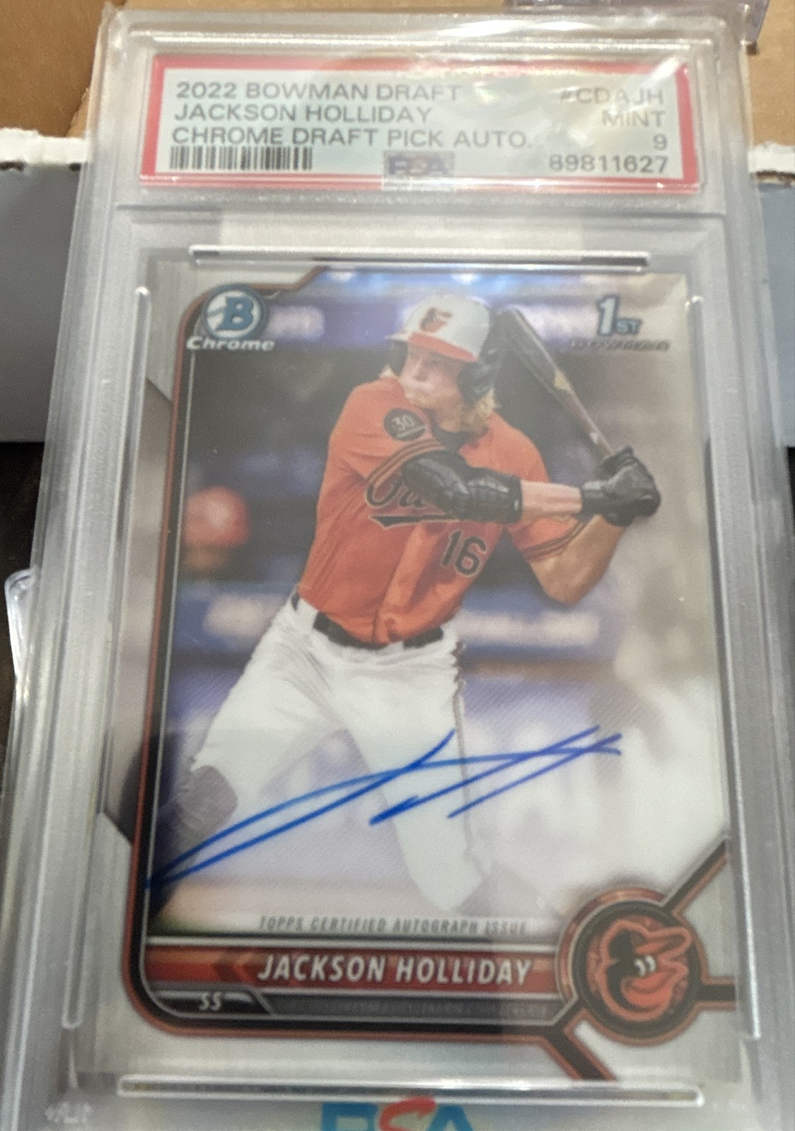 2022 Bowman Draft - Chrome Draft Pick Autographs Jackson Holliday #CDA-JH (RC)