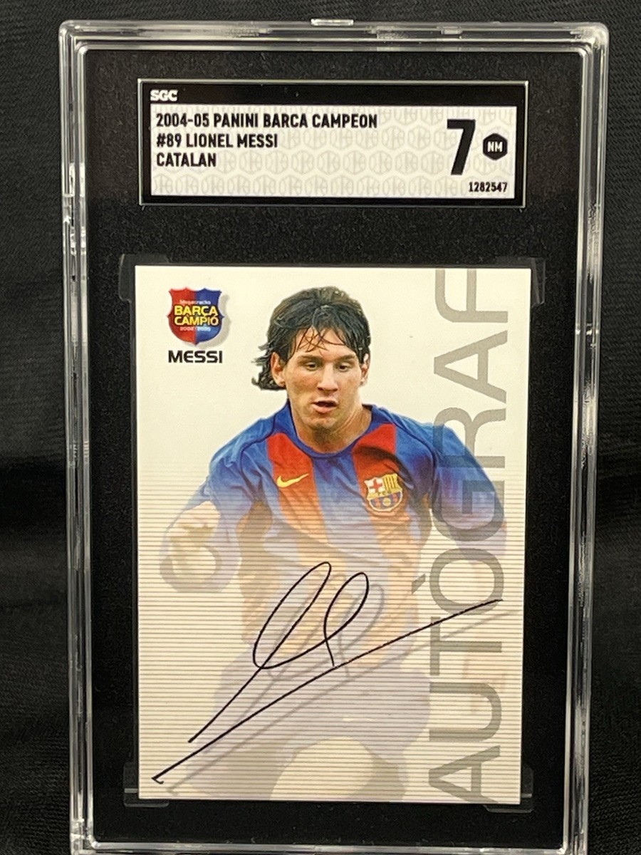 【PSA6】メッシ PANINI 04-05 ルーキーカード 2004-05 Panini Megacracks Barca Campeon - Autografo Lionel