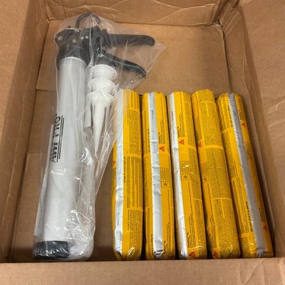 (5) Sikaflex-1A, 20 Oz. Sausage JOINT SEALANT Aluminum Gray w/ 20oz CAULKING Gun