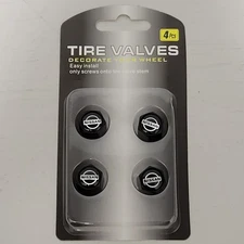 Set Of 4 Hex Fit NISSAN Car Wheel Tire Air Valve Caps Stem Dust Cover Decorative