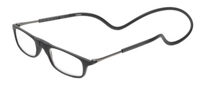 Calabria SP03 Snap Magnetic Reading Glasses Black Front Connect Adjustable Templ