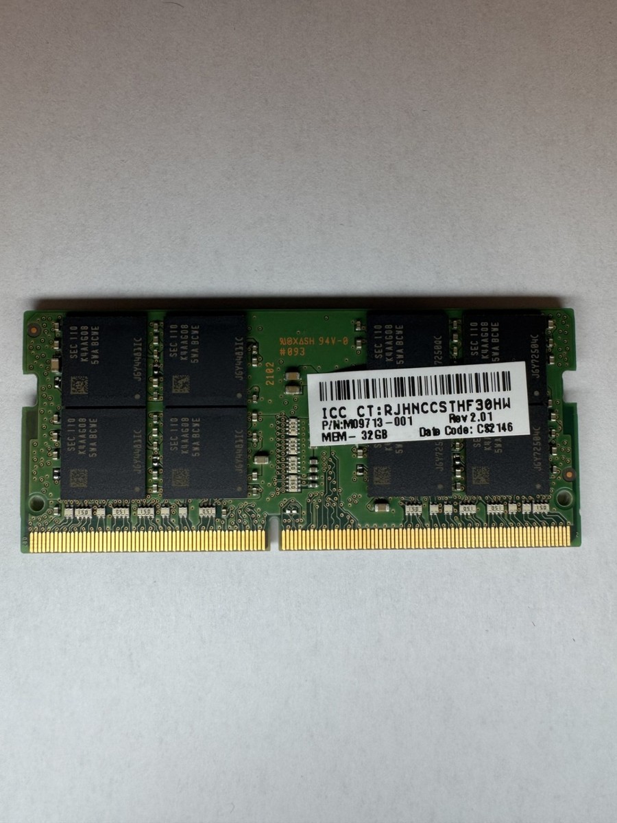 メモリー Samsung 32GB 2Rx8 PC4 - 3200AA - SE1- 11 Samsung 32GB 2Rx8 PC4-3200AA-SE1-11 | eBay