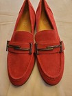 Franco Sarto Red Suede Loafer Flats 8.5 EUC — photo 1