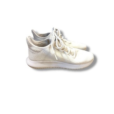 Adidas Tubular Shadow Knit Sneakers Women's Size 7 White Lightweight Running