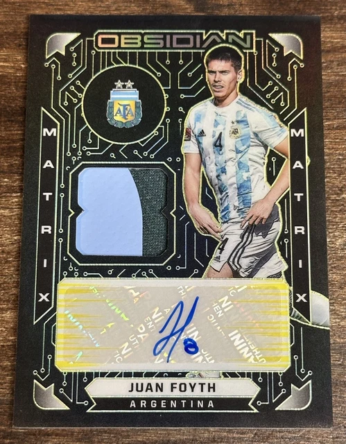 !!️2021-22 Panini Obsidian Juan Foyth Matrix Patch Auto #2/10 ARGENTINA