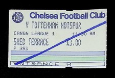Chelsea v Tottenham Hotspur 1984-1985 Division 1 Ticket 27/04/1985
