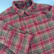 ORVIS Men's Red Green Plaid Flannel Long Sleeve Button Down Shirt XL