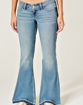 Hollister Flare Jeans Blau Damen Bootcut Größe M Kostenloser Versand