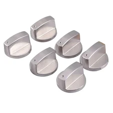 New 6pcs Universal Gas Stove Knobs Cooker Oven Kitchen Control Metal Replace