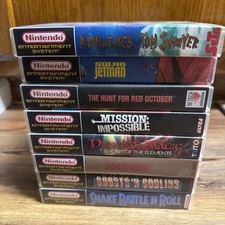 8 Lot NES Custom Game Case Mission Impossible Dungeon, Magic Tom Sawyer + More