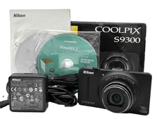 📹[NEAR MINT] Nikon Coolpix S9300 Black 16.0MP Digital Camera  From JAPAN